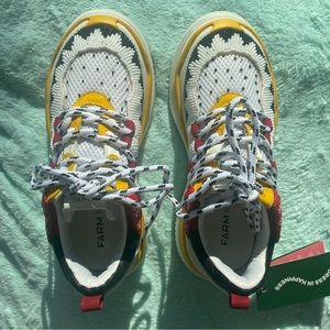 FARM Rio Multicolored Embroidered Beaded Platform Sneaker